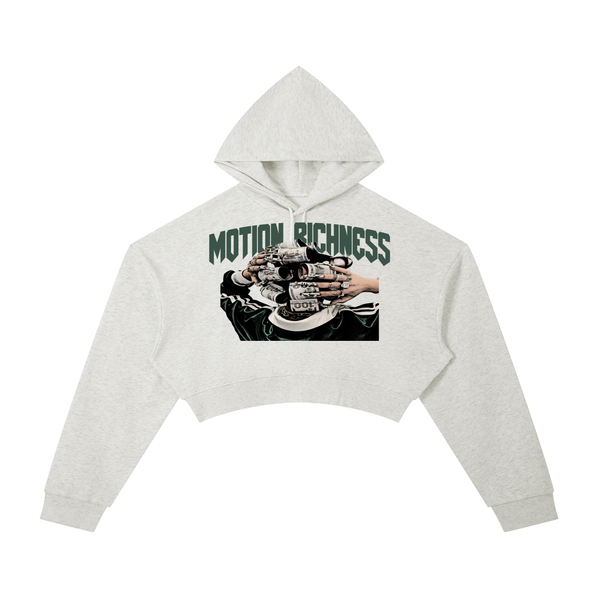 Motion Richness Cropped Hoodie - FASHION VIBES