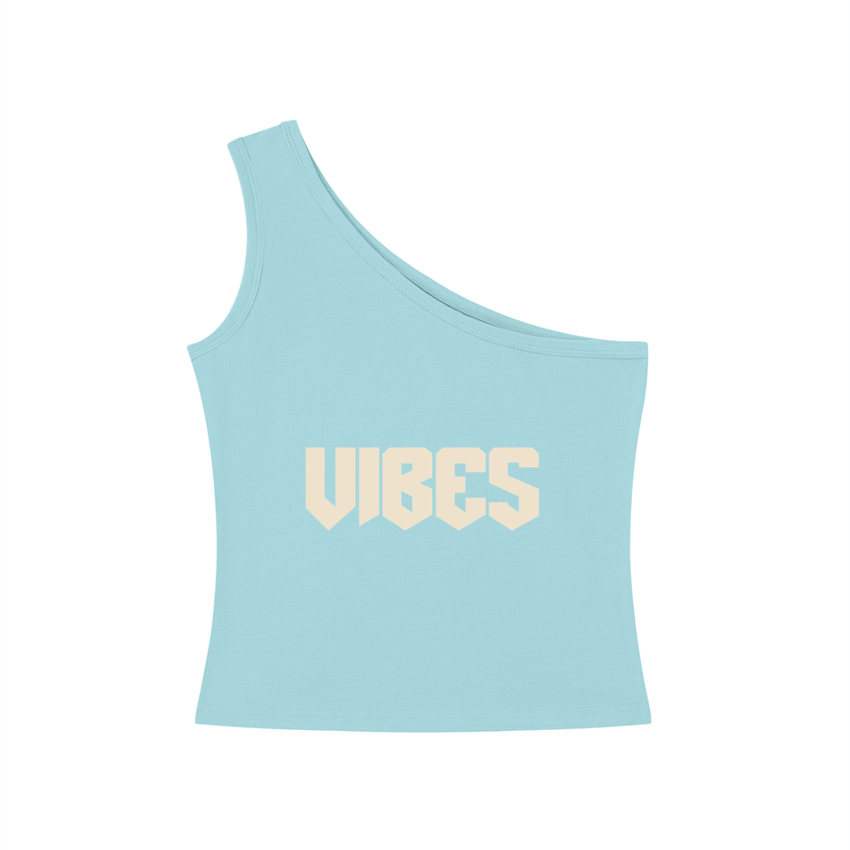 Vibes One-Shoulder Crop T-Shirt - FASHION VIBES