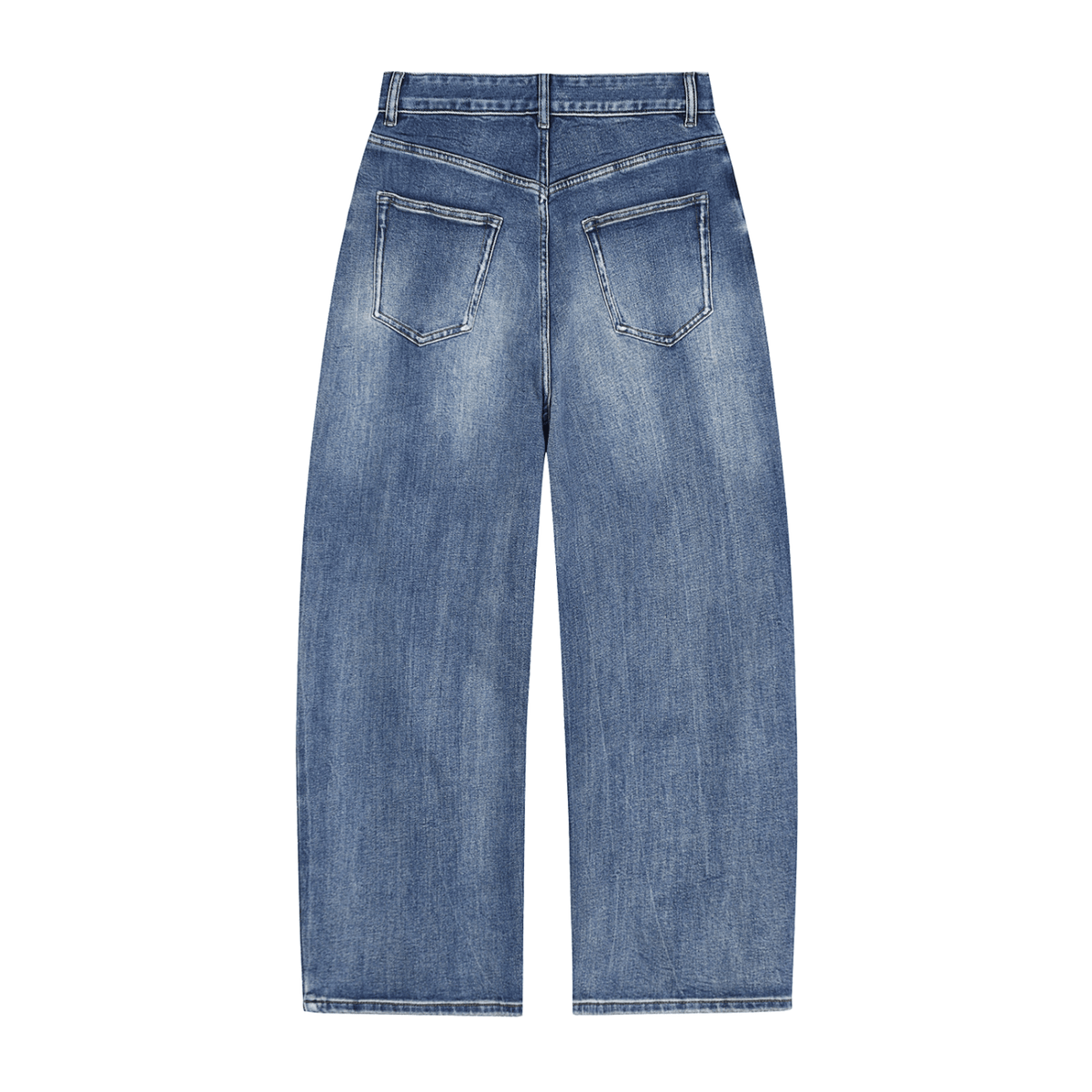 Vibes( Unisex )Stacked Sun Fade Heavyweight Denim Jeans - FASHION VIBES