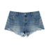 Vibes Vintage Wash Raw Hem Denim Shorts - FASHION VIBES
