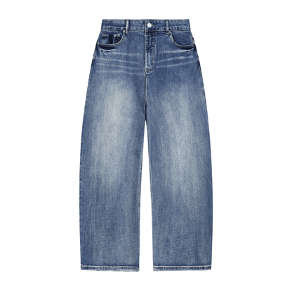 Vibes( Unisex )Stacked Sun Fade Heavyweight Denim Jeans - FASHION VIBES