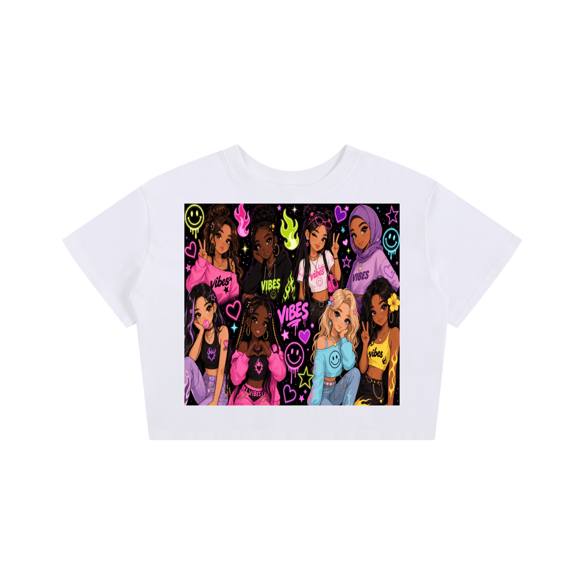 Vibes Baby Tee Seamless T-Shirt - FASHION VIBES
