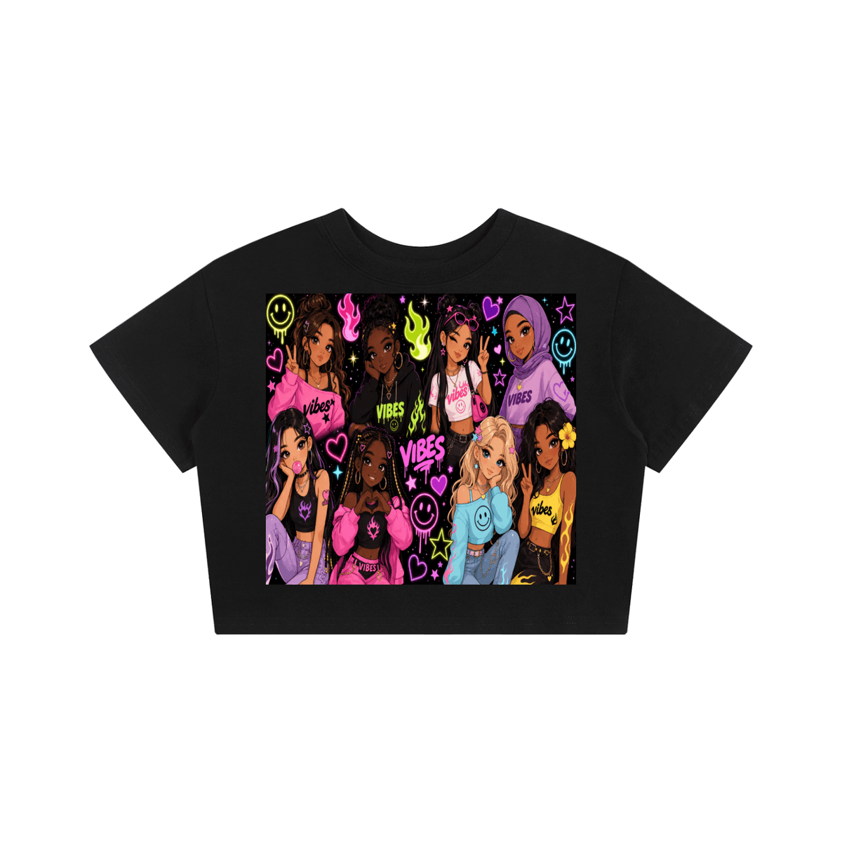 Vibes Baby Tee Seamless T-Shirt - FASHION VIBES