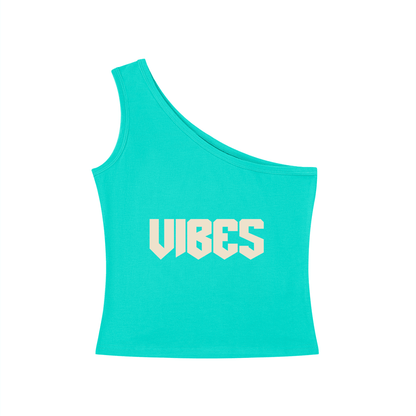 Vibes One-Shoulder Crop T-Shirt - FASHION VIBES