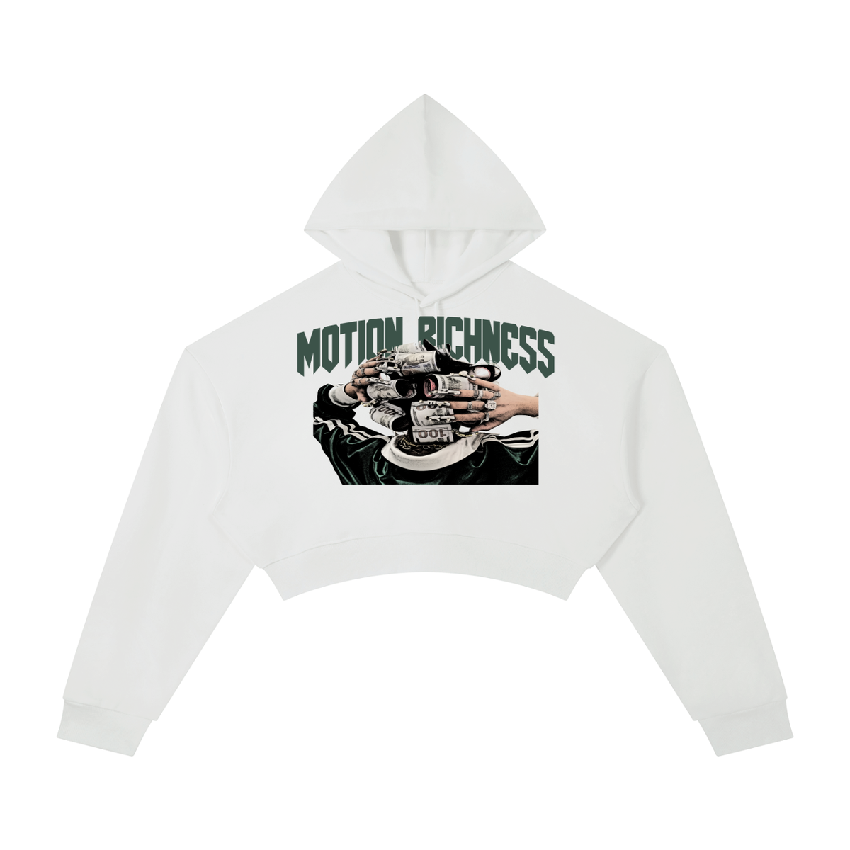 Motion Richness Cropped Hoodie - FASHION VIBES