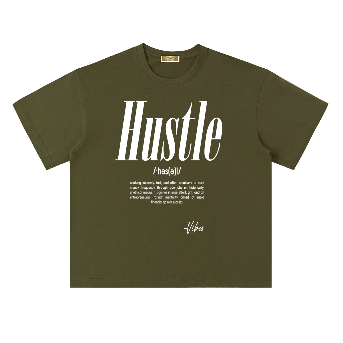 Hustle Drop Shoulder T-Shirt - FASHION VIBES