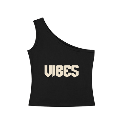 Vibes One-Shoulder Crop T-Shirt - FASHION VIBES