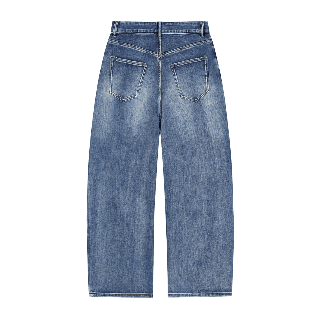 Vibes( Unisex )Stacked Sun Fade Heavyweight Denim Jeans - FASHION VIBES