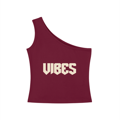 Vibes One-Shoulder Crop T-Shirt - FASHION VIBES
